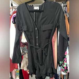 NWT ASOS Black Button-Down Romper